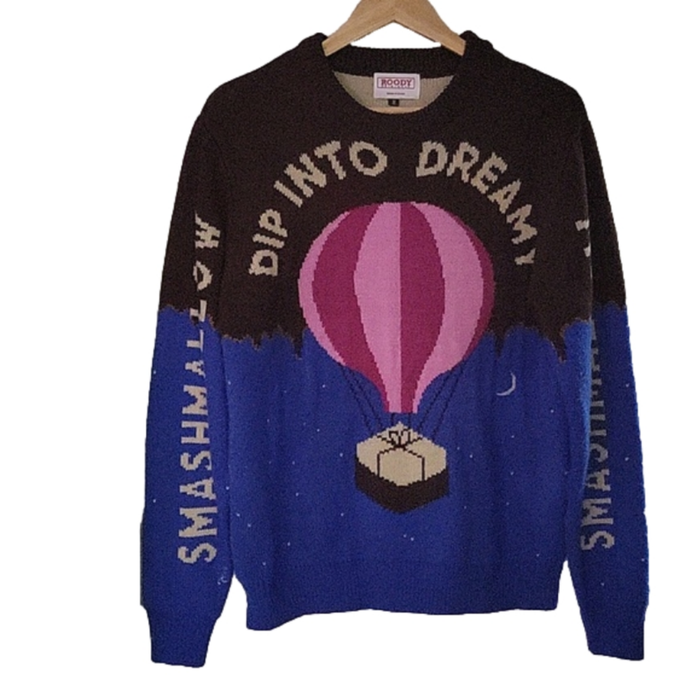 Roomy Original Dip Into Dreamy Blue Sweater Smashallow Air Ballon Srars sz.M